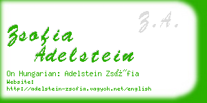 zsofia adelstein business card